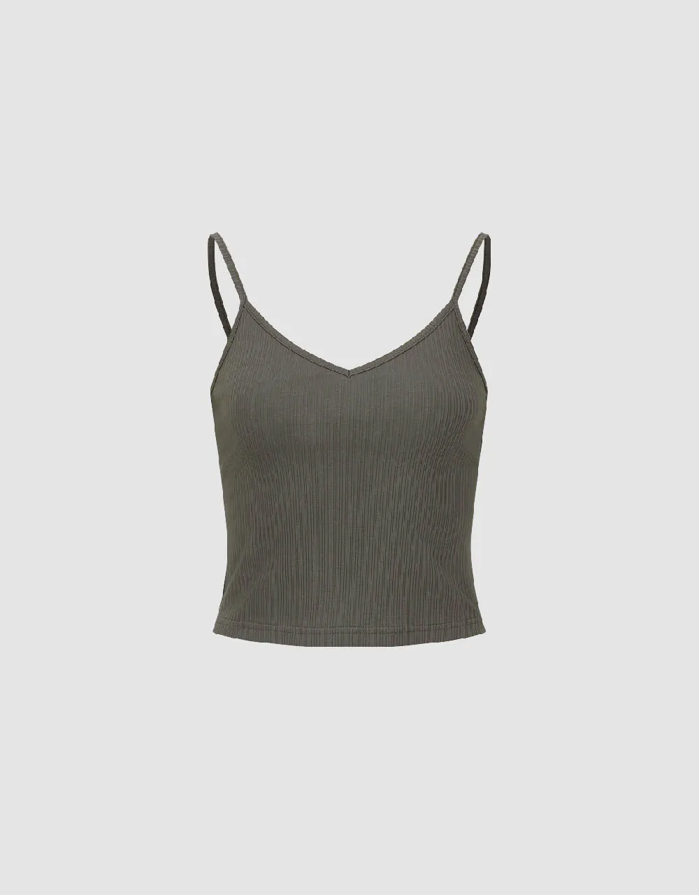 Basic V-Neck Knitted Cami Top