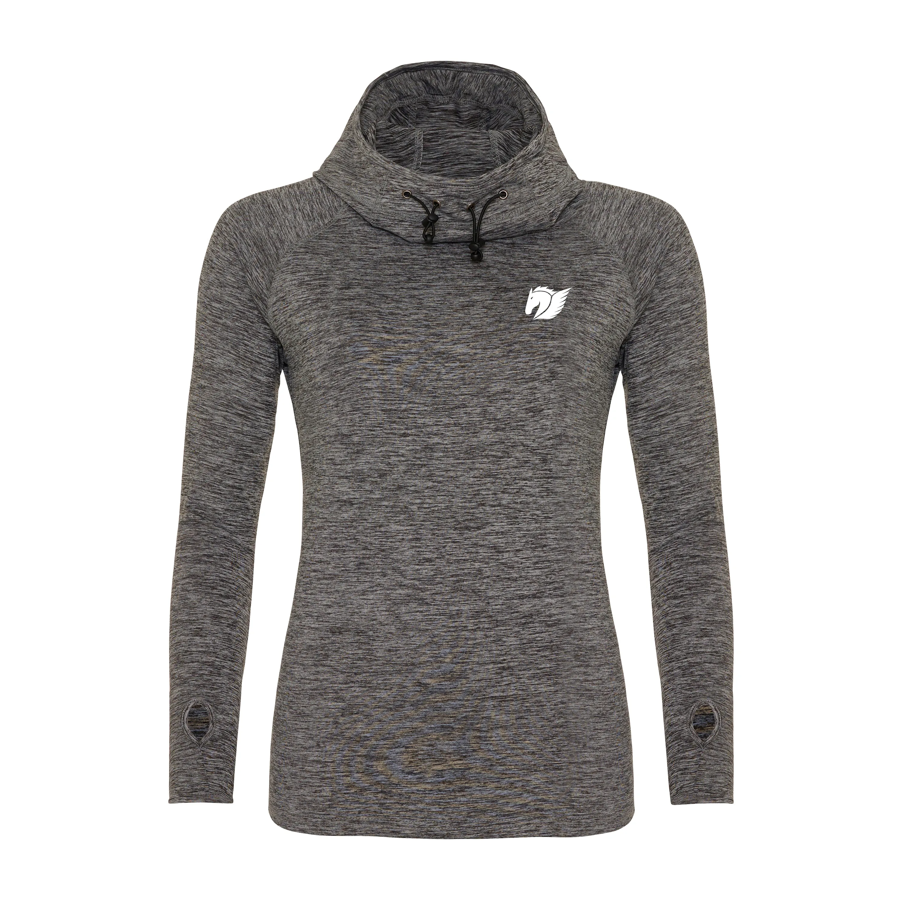 Cowl Neck Top - Grey Melange