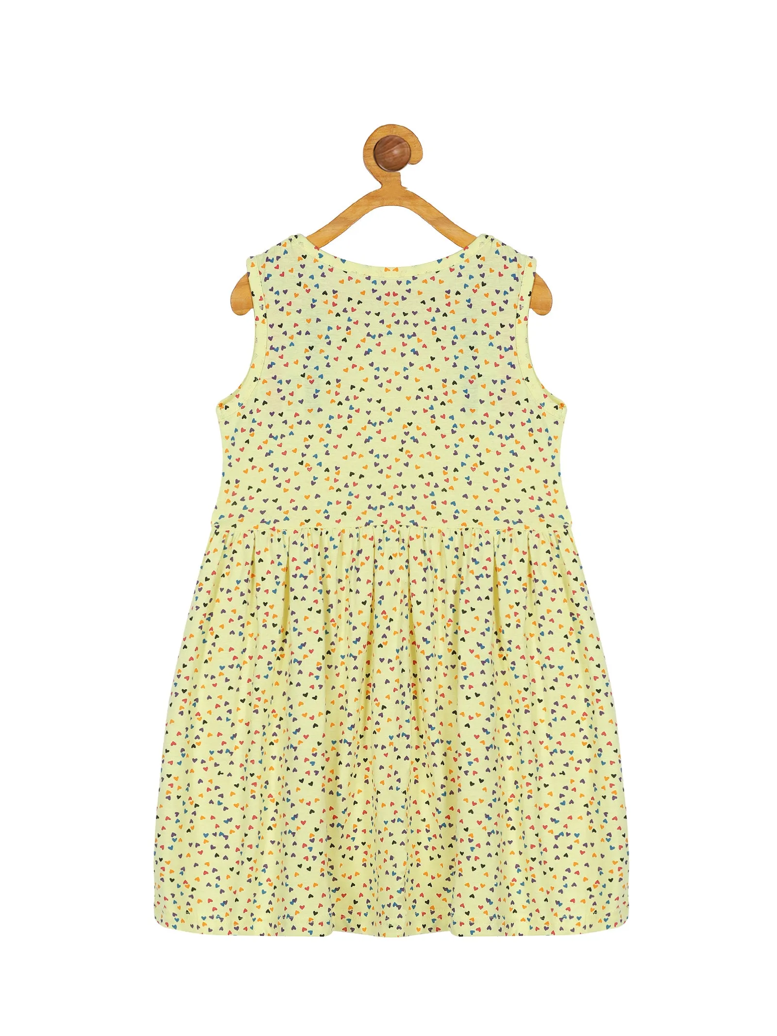 Girls Sleeveless Yoke Gather Dress Pack of 2