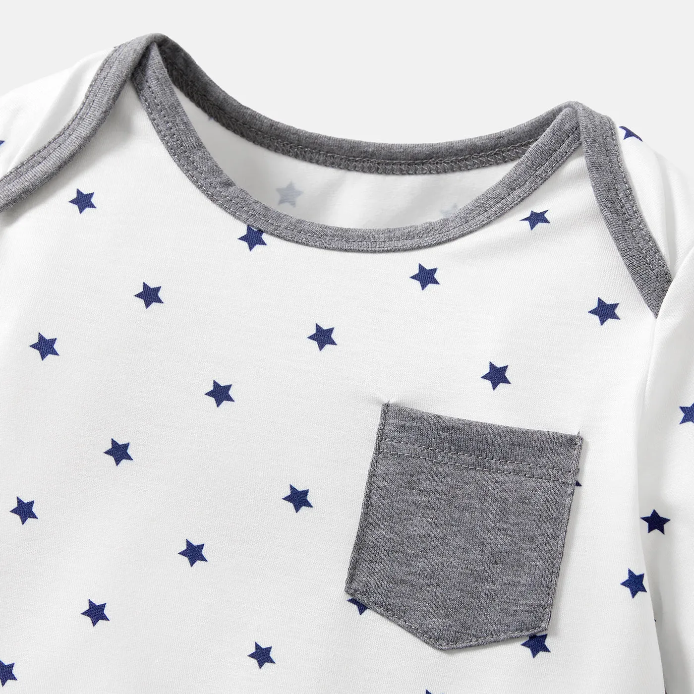 Naia Baby Boy Star Print/Polka dots /Stripe Long-sleeve Jumpsuits