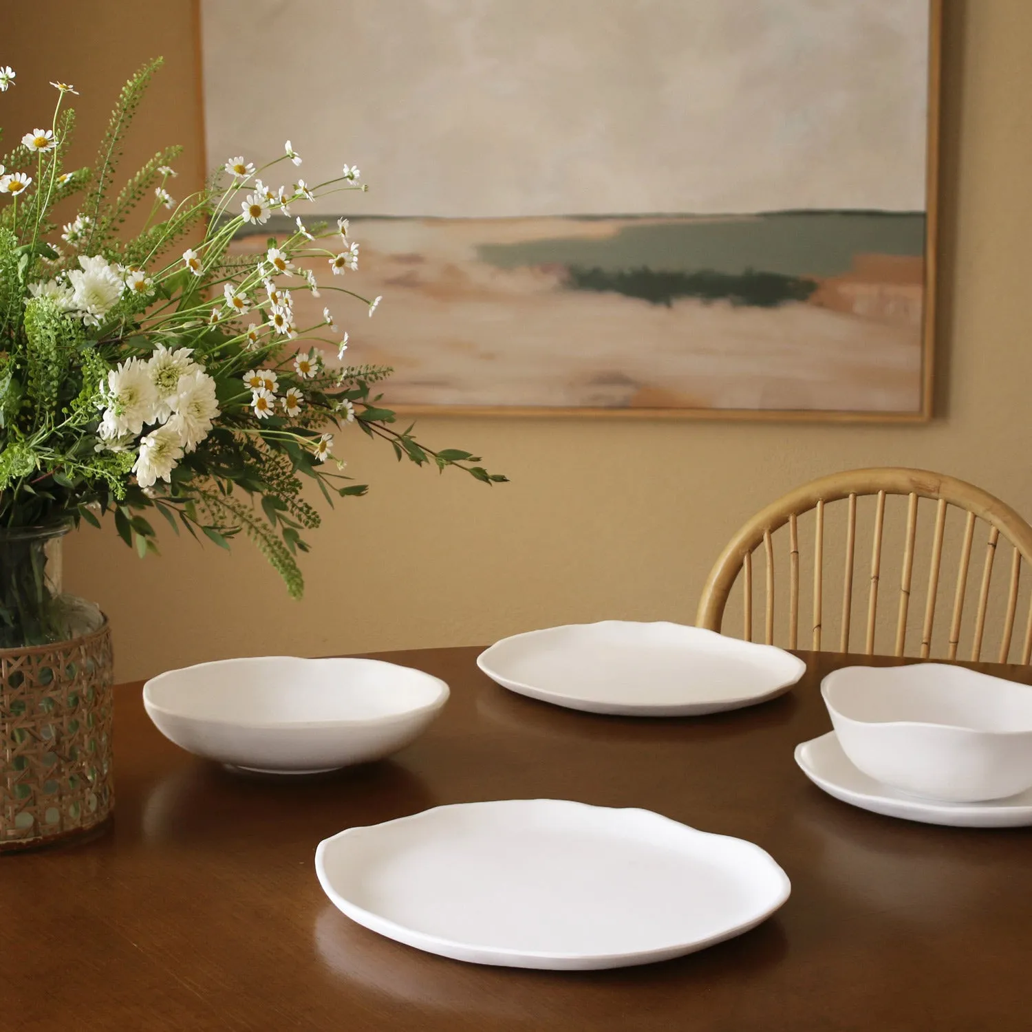 VIDA Nube Pasta Bowl Set of 4 (White)